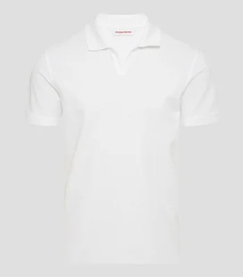 Playera tipo polo con manga corta lisa Hombre