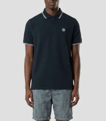 Playera tipo polo manga corta lisa Hombre