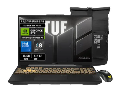 Laptop Gamer Asus TUF Gaming F16 16 Pulgadas RTX 4050 Intel Core 5 16 GB RAM 512 GB SSD Gris