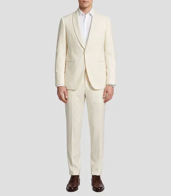 Smoking de ceremonia de corte slim en lana liso Hombre