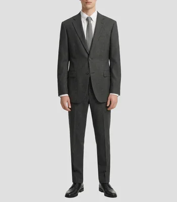 Traje de corte recto con microdiseños Hombre