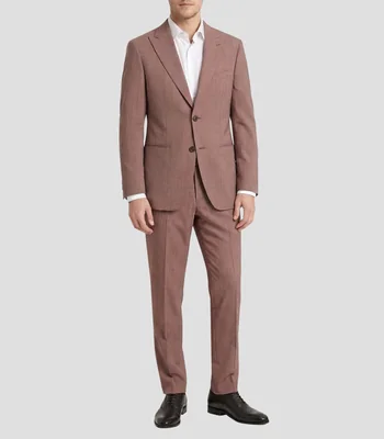 Traje de corte slim con microdiseños Hombre