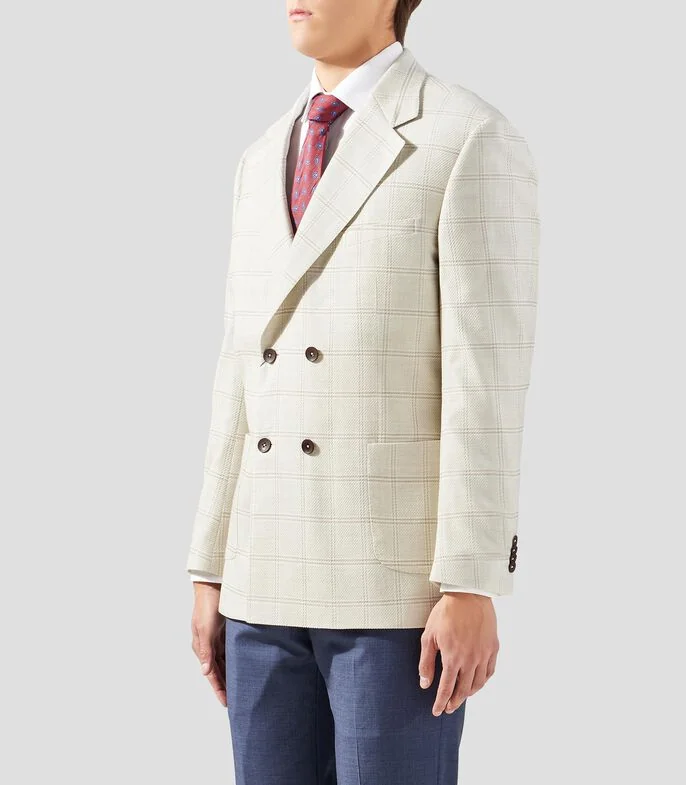 Saco con cuadros Hombre