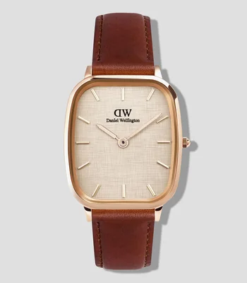 Reloj para Hombre Vintage ST Mawes casual dorado, cafe