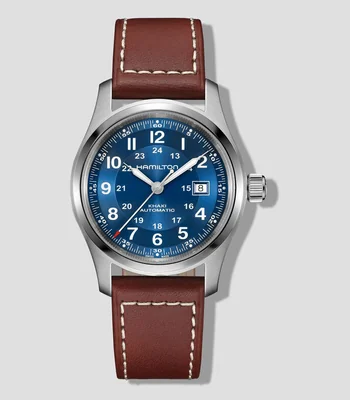 Reloj para hombre Khaki Field Automatic Casual Plateado