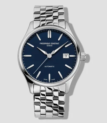 Reloj para Hombre Classic Index Casual Azul, Plateado