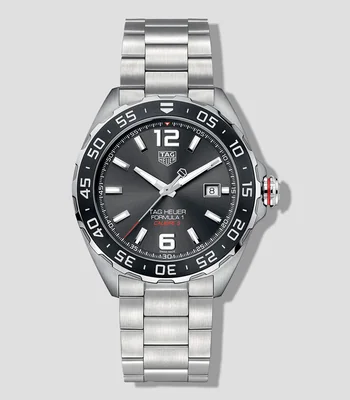 Reloj para Hombre Formula 1 casual, plateado, negro