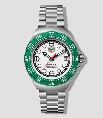 Reloj para hombre Formula 1 Casual Plateado, Verde