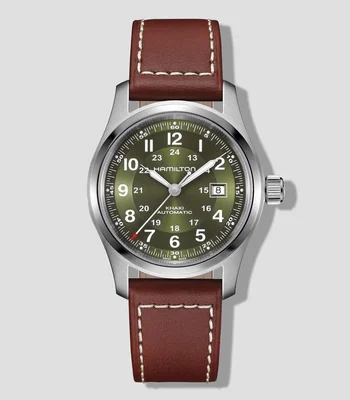 Reloj para hombre Khaki Field Automatic Casual Plateado