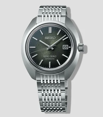 Reloj para Hombre King Seiko Luxe De Vestir Verde, Plateado