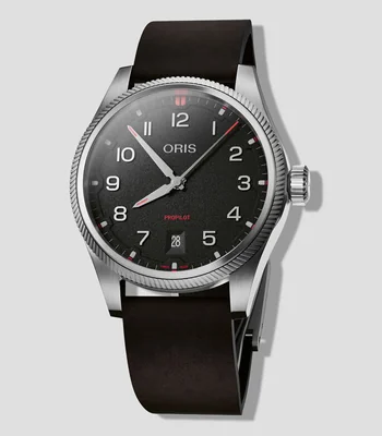 Reloj para Hombre ProPilot Date Deportivo Negro, Plateado