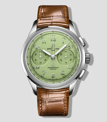 Reloj para Hombre Premier B09 Chronograph Casual, Plateado, Verde