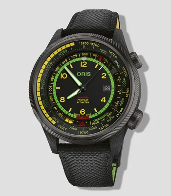 Reloj para Hombre Oris x Bamford Altímetro ProPilot Mission Deportivo, Negro