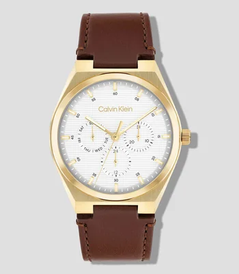 Reloj para Hombre CK Motion casual dorado, café