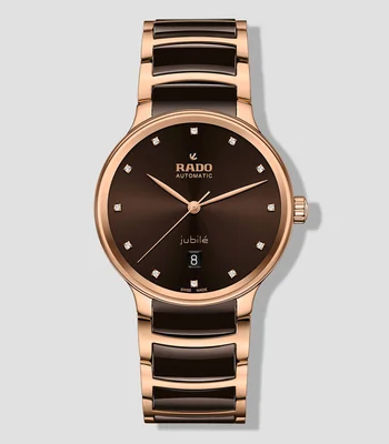Reloj Unisex Automático Centrix Diamonds Classic Carátula Café