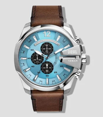 Reloj para Hombre casual Mega Chief plateado, azul
