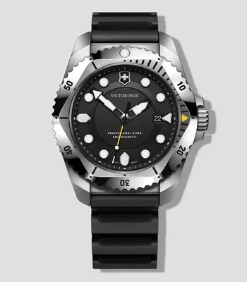 Reloj para Hombre Dive Pro Casual, Plateado, Negro