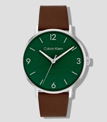Reloj para Hombre Modern Casual Verde, Plateado