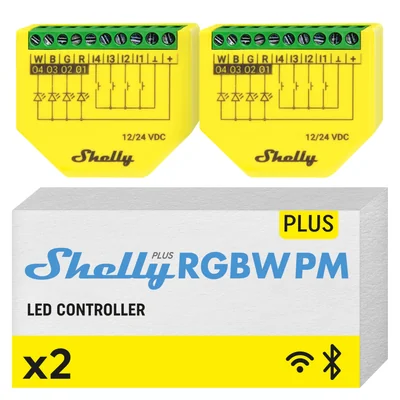 Controlador Shelly Plus Rgbw Wifi Bluetooth Paquete De 2 - Venta Internacional.