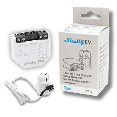 Medidor De Energía Shelly Em Gen3 Wi‑fi Con Pinza 50 A - Venta Internacional.