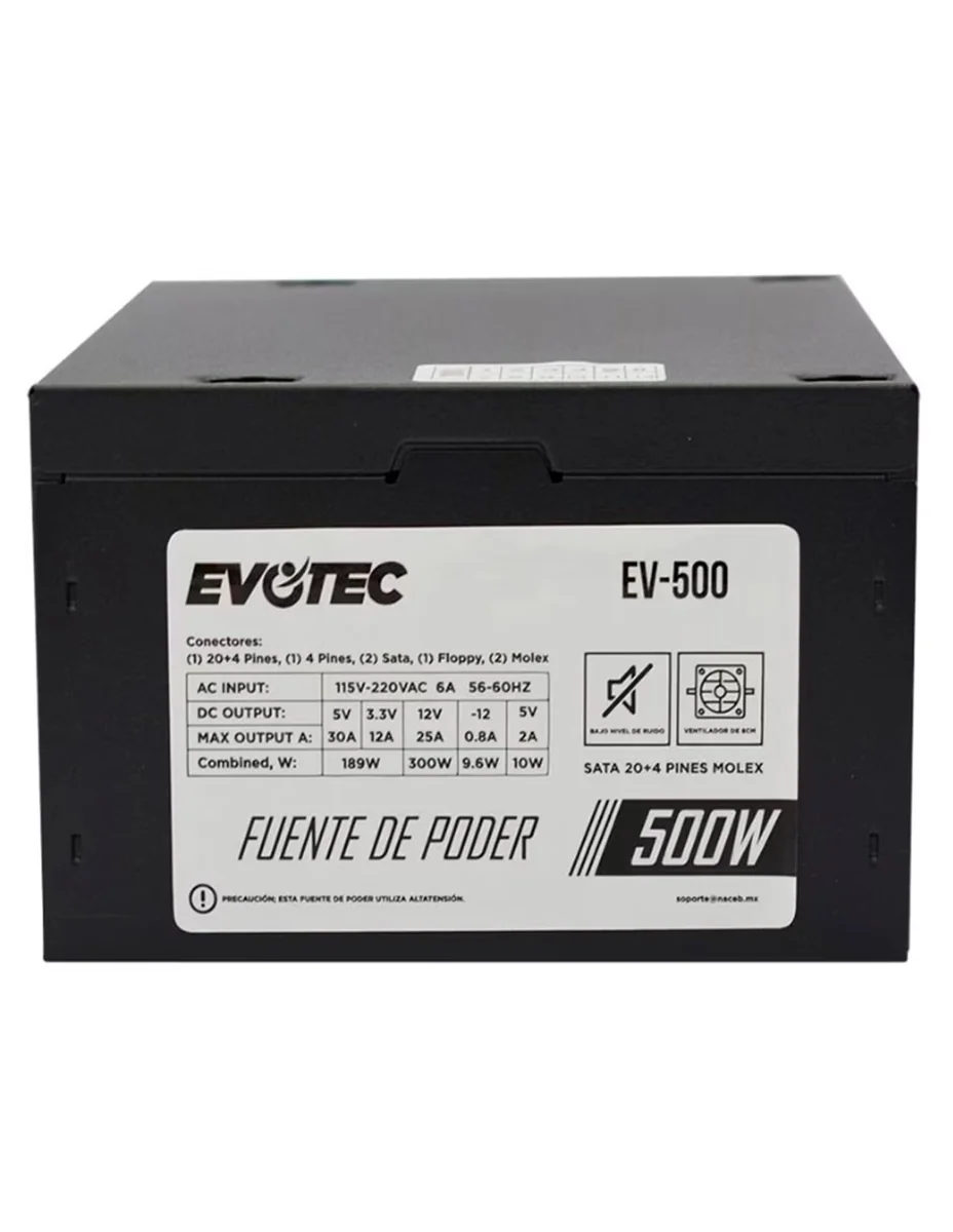 Fuente de poder Evotec EV-500