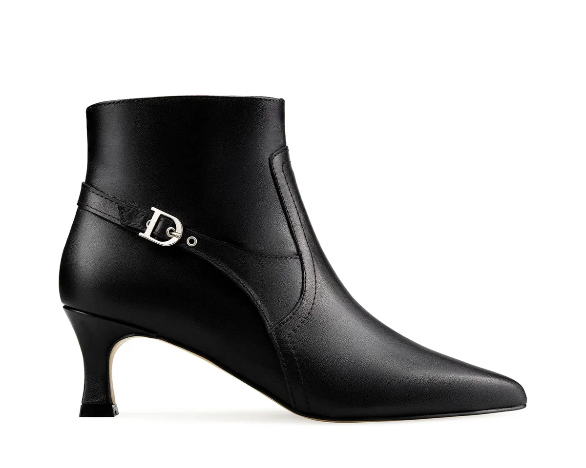 Botines Para Mujer Elegantes Botas Piel Davenia Mod. Nicole Negro