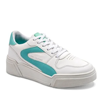 Clasben Tenis urbano para mujer blanco verde, código 124929-E