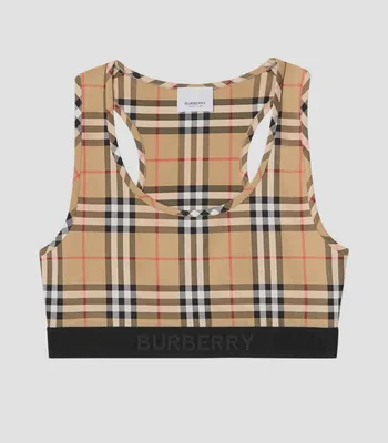 Top cuello redondo sin mangas Check cuadros Mujer