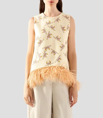 Top estampado sin mangas Mujer