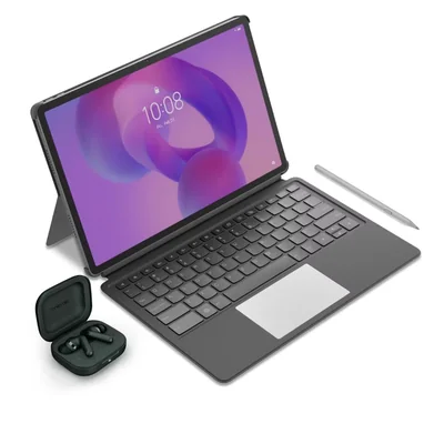 Tablet Lenovo Idea Pro Mediatek Dimensity 12.7" Android 14 ARM G615 8GB RAM 256GB Gris con Teclado, Lápiz y Audífonos