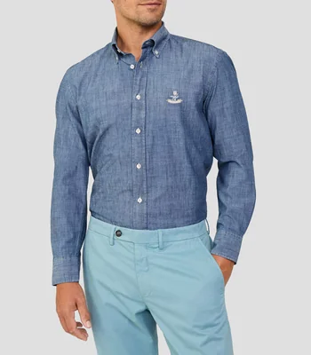 Camisa de manga larga con logotipo Hombre