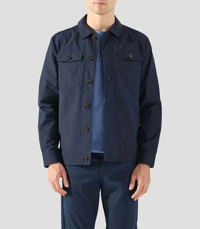 Sobrecamisa lisa manga larga Hombre
