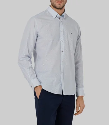 Camisa microdiseño manga larga Hombre