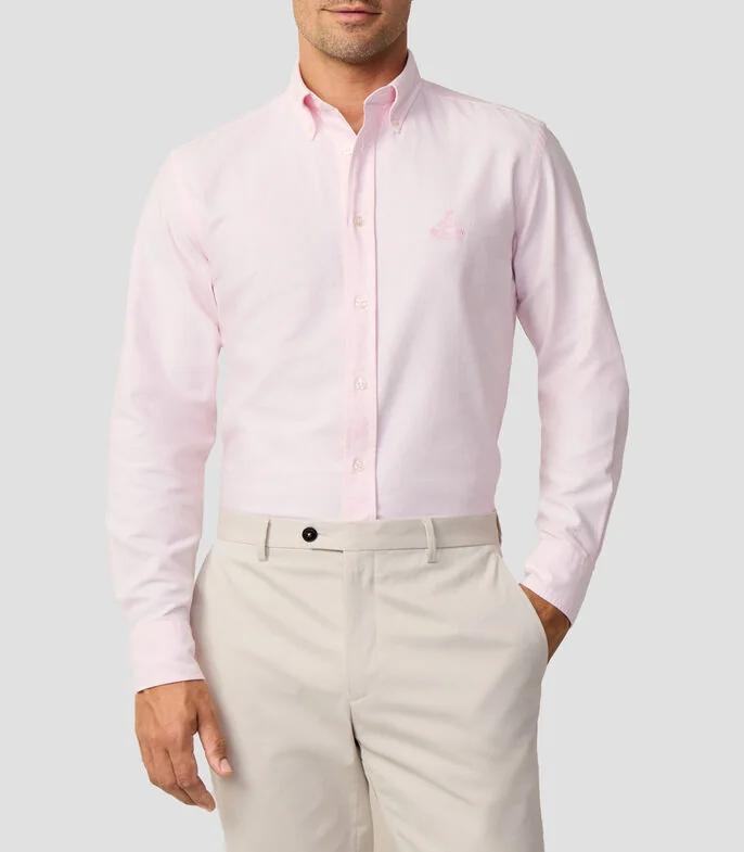 Camisa lisa manga larga Hombre