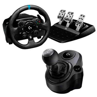 Kit Volante Logitech G923 Palanca Pedales Xbox Series 941-000156-v2 color Negro
