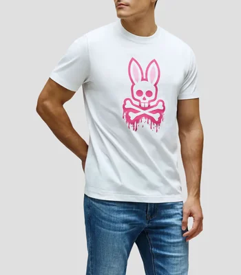 Playera cuello redondo manga corta estampada Hombre