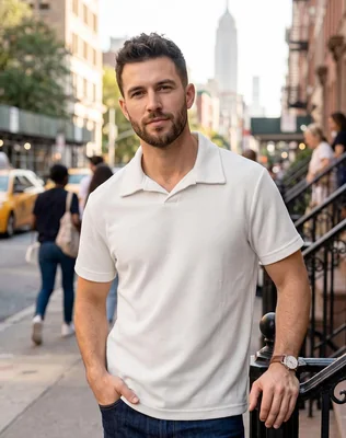 Playera Hombre Moda Polo Crema Stfashion 52605821
