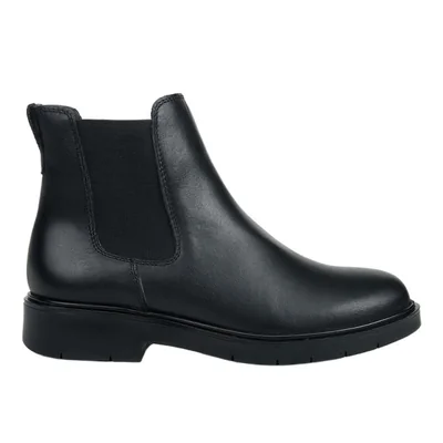 Bota de mujer, tipo Chelsea, con acabado napa, tacón bajo y ancho, color negro, mod. 1344424