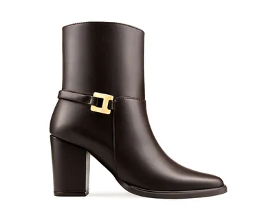Botines Para Mujer Elegantes Botas Piel Davenia Mod. Leonor Chocolate
