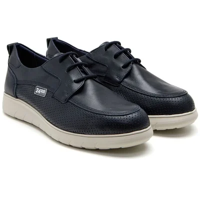 Choclo en Piel para Hombre, Color Azul 24Hrs