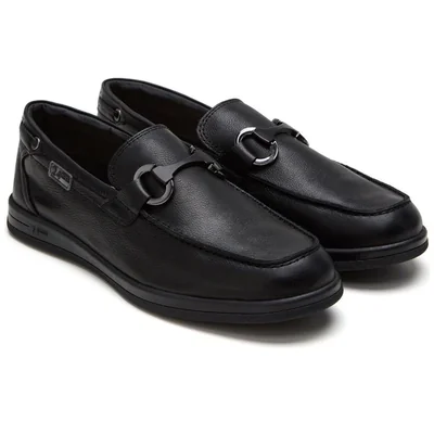 Mocasin en Piel para Hombre, Color Negro 24Hrs