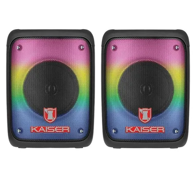 2 bafle kaiser ksw-7006 8 pul recargable bt negro