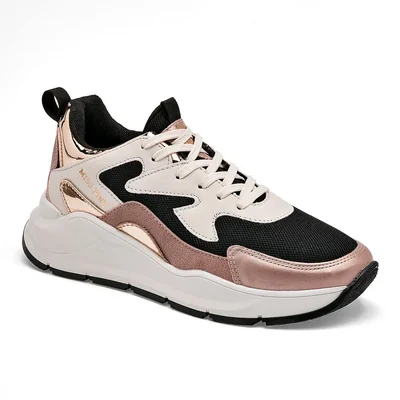 Miss Pink Tenis urbano para mujer negro blanco rosa, código 98610-1