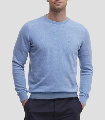 Suéter liso cuello redondo manga larga Hombre