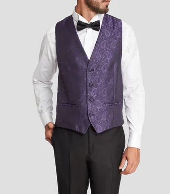 Chaleco de Vestir con paisley Hombre
