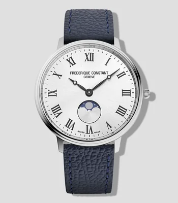 Reloj para Hombre Slimline Moonphase Casual, Plateado