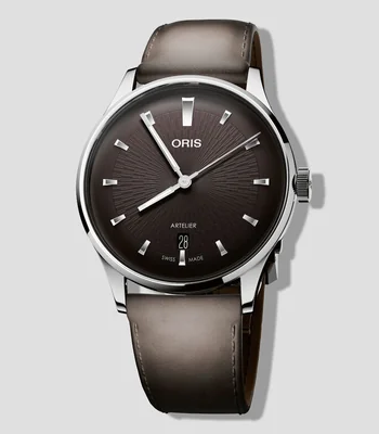 Reloj Unisex Artelier Date casual, plateado