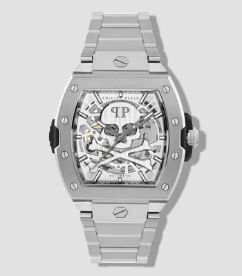 Reloj para Hombre The Skeleton Auto Casual Plateado