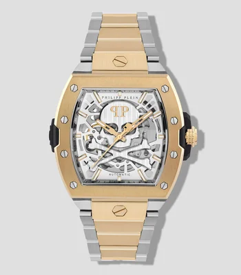 Reloj para Hombre The Skeleton Casual Plateado, Dorado
