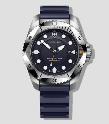 Reloj para Hombre Dive Pro Casual, Plateado, Azul